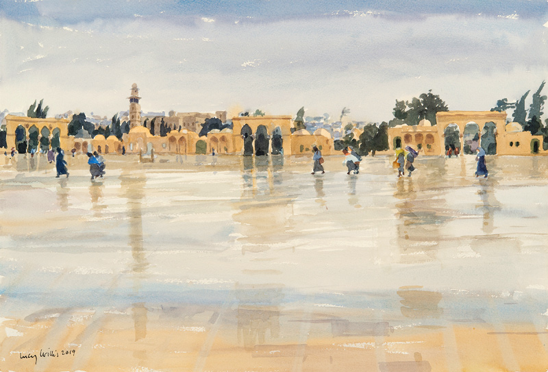 Wind and Rain on the Temple Mount, Jerusalem from Lucy Willis