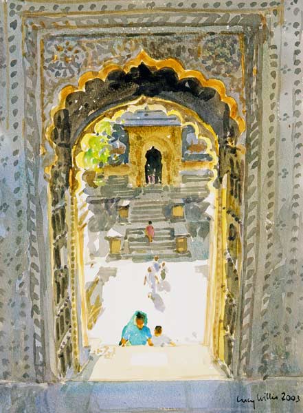 The Maheshwar Temple, 2003 (w/c on paper)  from Lucy Willis