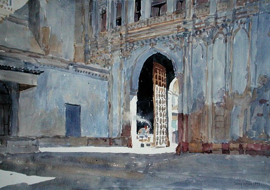 Palace Gate, Gujarat (w/c on paper)  from Lucy Willis