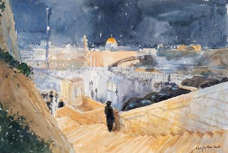 The Western Wall, Night, Jerusalem