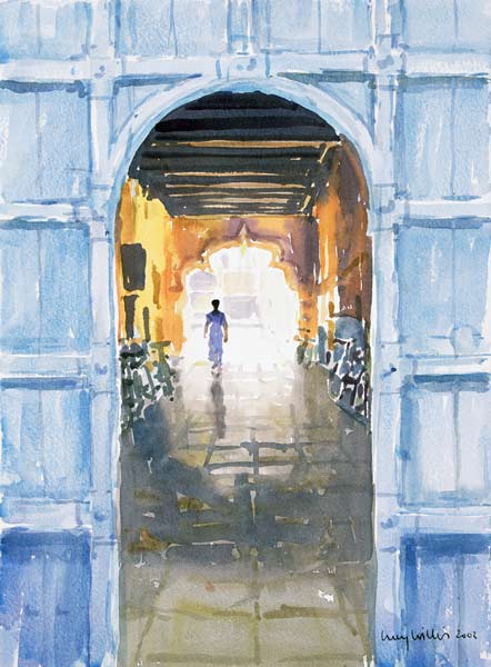 Walking Towards the Light, Cochin, 2002 (w/c on paper)  from Lucy Willis