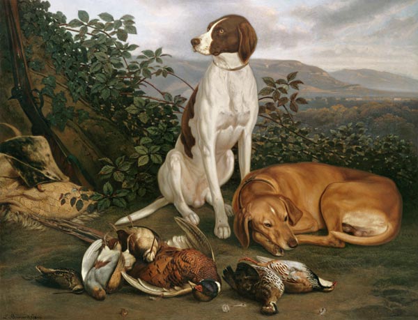 Hounds with game. from Ludwig Burckhardt