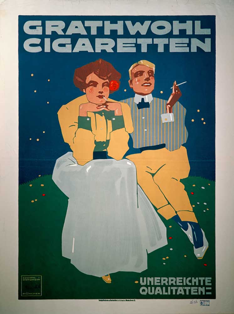 Well, cigarettes from Ludwig Hohlwein