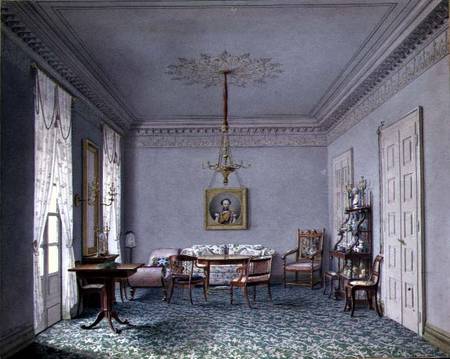 Drawing room Interior in the Palace in Stuttgart, Wurttemburg  on from Ludwig Holthausen