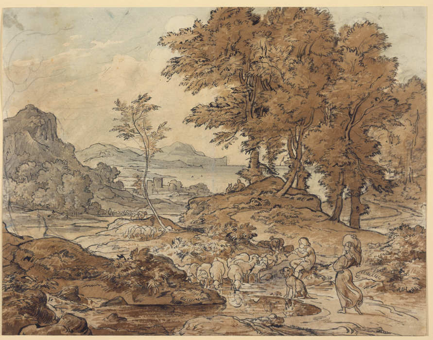 Italienische Landschaft mit Schafherden from Ludwig Richter