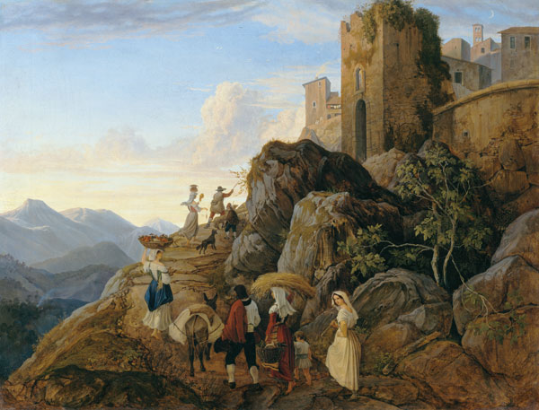 Civitella (the evening) from Ludwig Richter