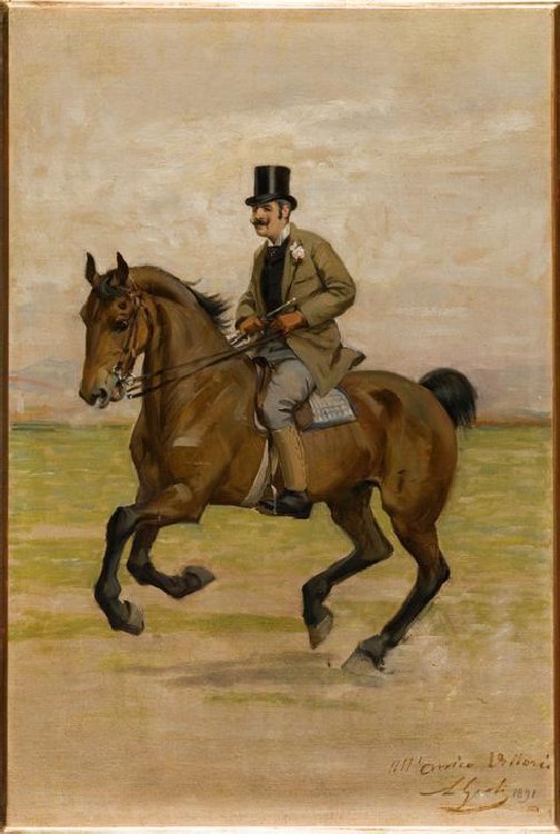 Vittorio Matteo Corcos on horseback from Luigi Gioli