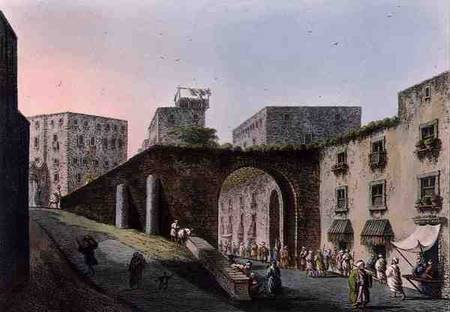 Entrance to the Market, in Jerusalem, from 'Views in the Ottoman Dominions' from Luigi Mayer