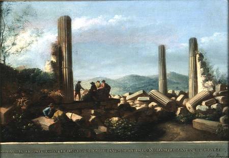Temple of Castor and Pollux from Luigi Mayer