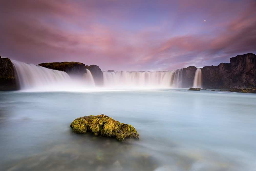Godafoss and the moon from Luigi Ruoppolo