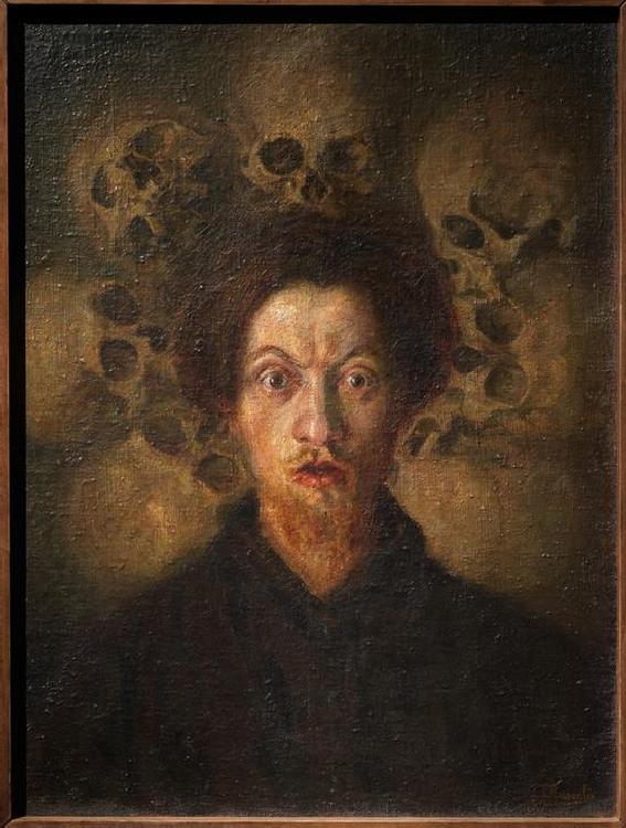 Selfportrait with skulls from Luigi Russolo