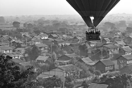 Flying over Bagan