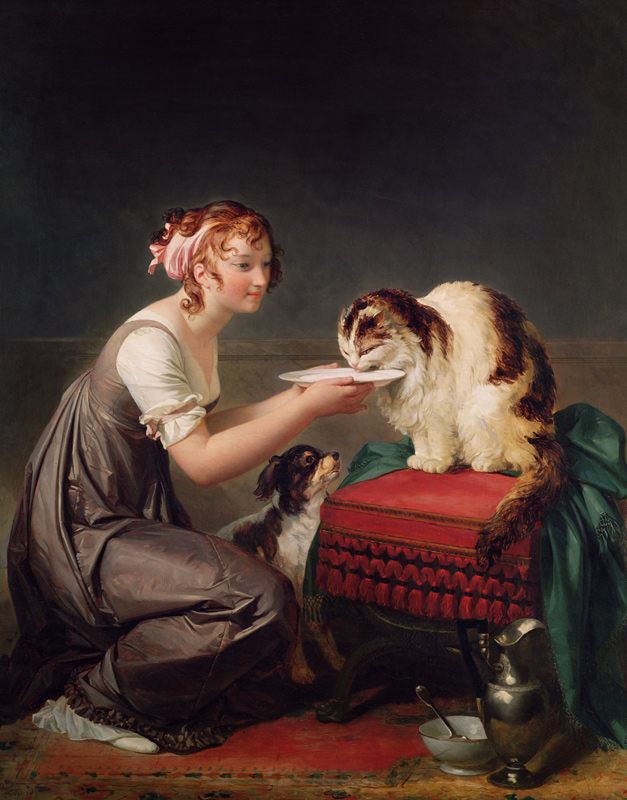 The Cat''s Lunch from Marguerite Gérard