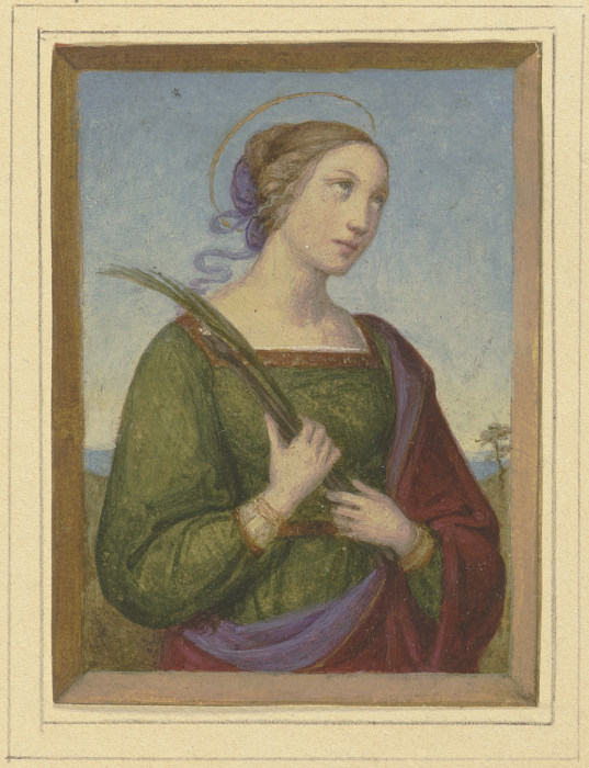 Brustbild einer Heiligen mit Palme from Marie Ellenrieder
