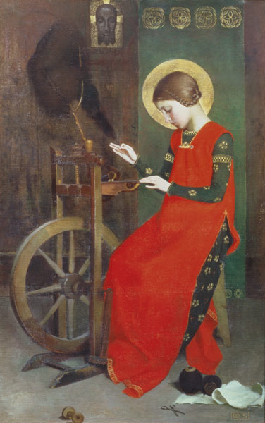 St. Elizabeth of Hungary spinning Wool for the Poor from Marianne Stokes