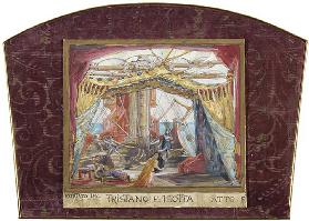 Stage design for the opera Tristan and Isolde by R. Wagner