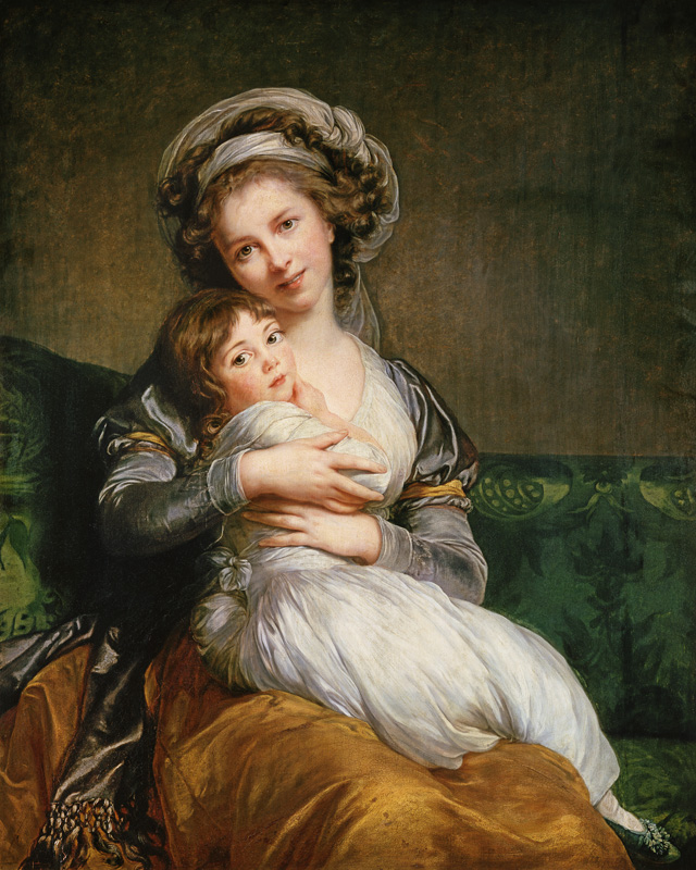 Portrait of the artist with her daughter from Marie Elisabeth-Louise Vigée-Lebrun
