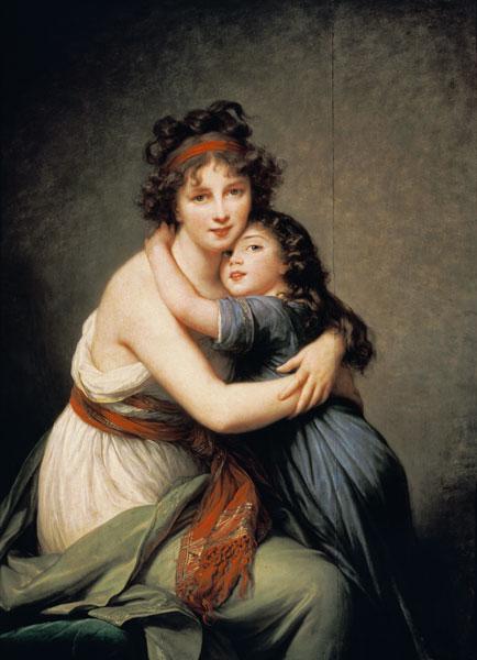 The artist with her daughter