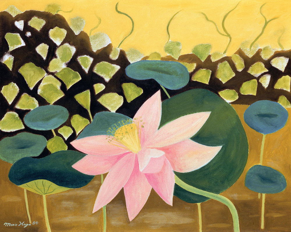 Lotus Flower, 1984 (oil on board)  from Marie  Hugo