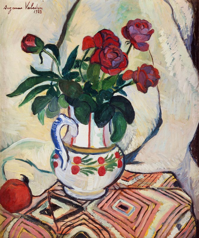 Rosenstrauss in a white vase from Marie Clementine (Suzanne) Valadon