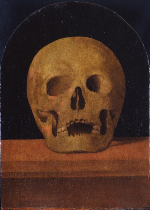 Memento mori. The back side of the triptych from Mariotto di Bigio Albertinelli