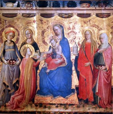 The Mystic Marriage of St. Catherine (tempera on panel) from Mariotto  di Cristofano