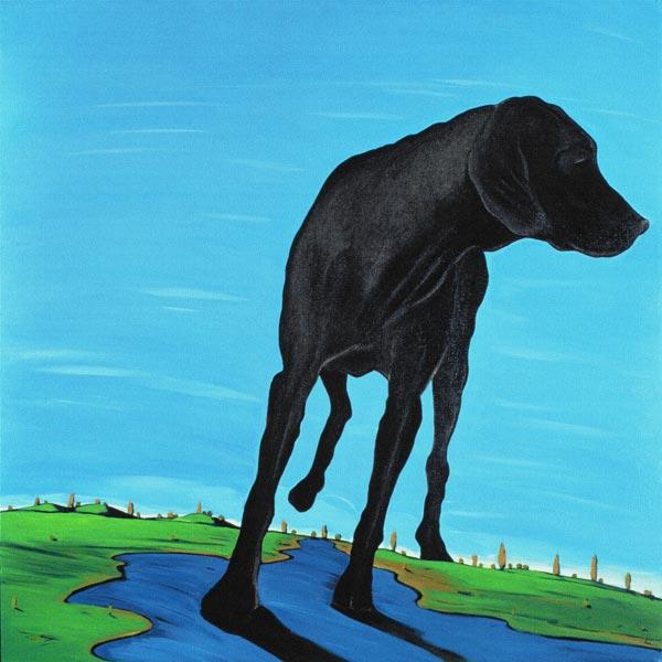 Joe''s Black Dog (new view), 2000 (acrylic on canvas) 