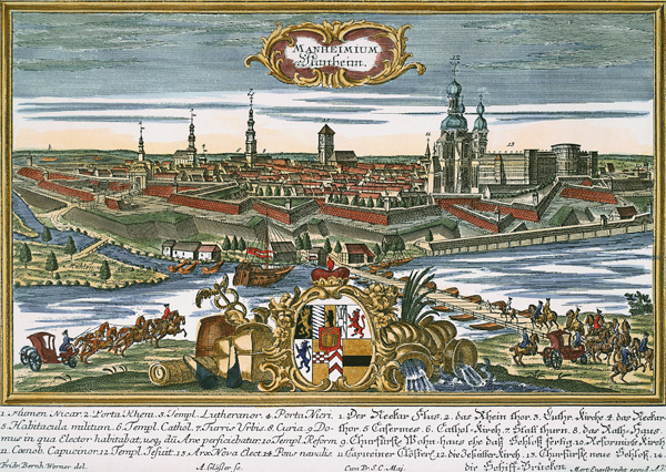 Mannheim c.1750 from Martin Engelbrecht