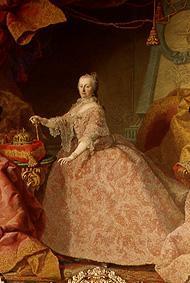 Maria Theresia in the lace dress.