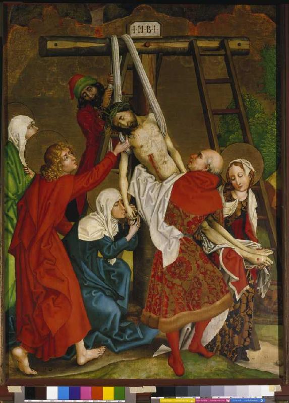 Descent's from the Cross Dominican altar, inside panel from Martin Schongauer