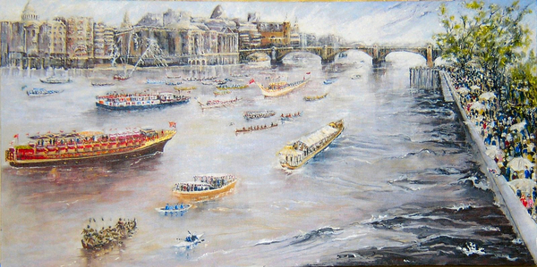 Jubilee Pageant on the Thames from Mary Smith