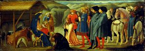 The adoration of the kings (of an Altarpredella) from Masaccio
