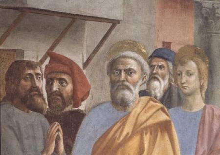 St. Peter Healing With His Shadow, (Detail of St. Peter) from Masaccio