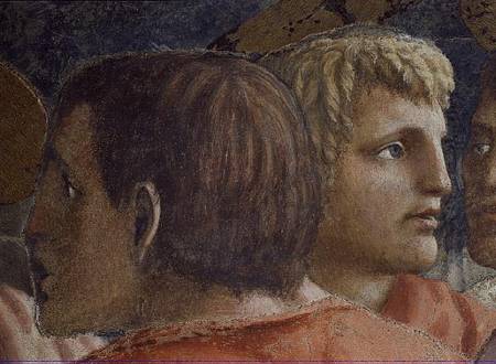 Tribute Money (The Tax Collector and an Apostle - detail of 31642) c.1427 (fresco) from Masaccio