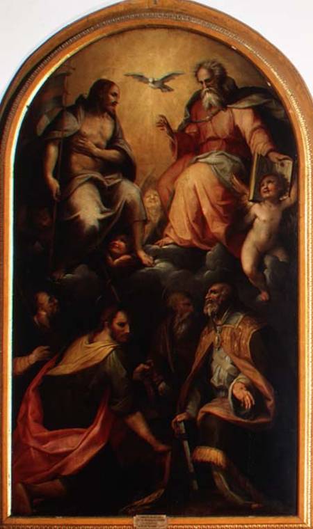 The Holy Trinity with Saints from Maso  da San Friano