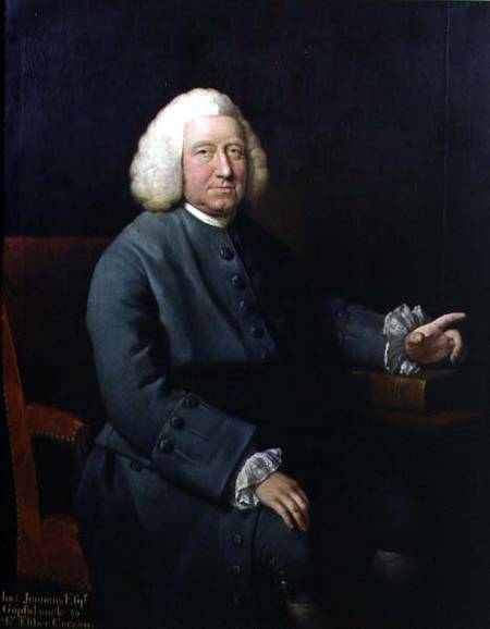 Portrait of Charles Jennens (1700-73), patron and friend of Handel from Mason Chamberlin