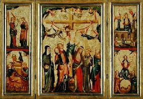 Triptych depicting the Crucifixion of Christ