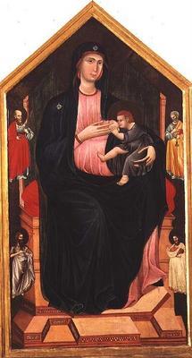 Madonna and Child with Saints (tempera on panel)