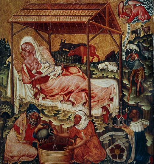 Nativity, c.1350 (tempera on wood) from Master of the Cycle of Vyssi Brod