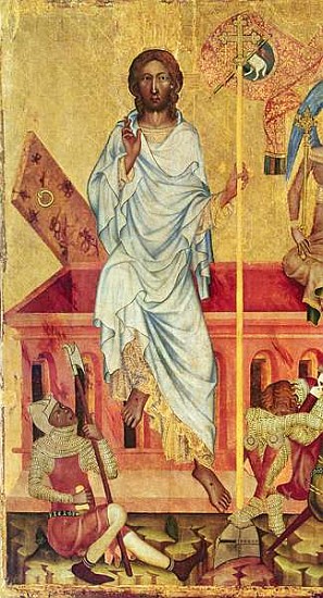 Resurrection of Christ, c.1350 (detail of 156876) from Master of the Cycle of Vyssi Brod