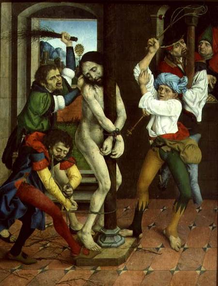 The Flagellation of Christ, side panel of the Altarpiece of the Passion from Master of the Strache Altar
