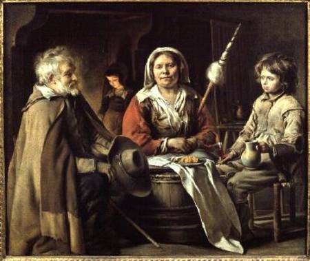 Peasants in an Interior from Mathieu Le Nain