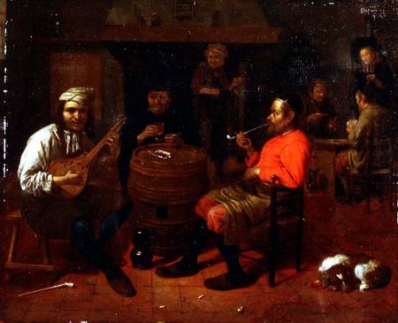 A Tavern Interior with Mandolin Player from Mathijs Wulfraet