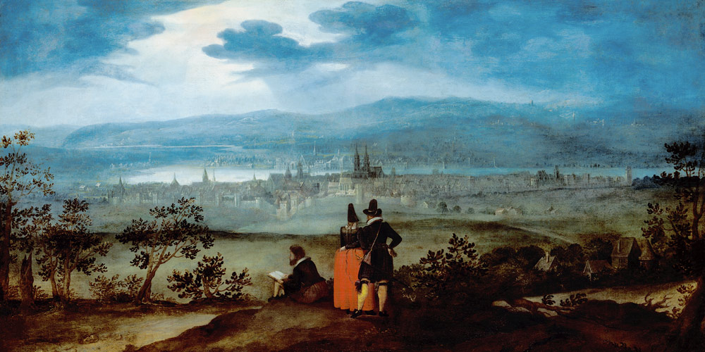 Look at the city of Basel of brother wood from Matthäus Merian der Ältere