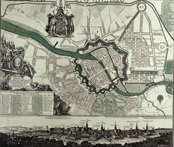 Berlin, town map from Matthäus Seutter