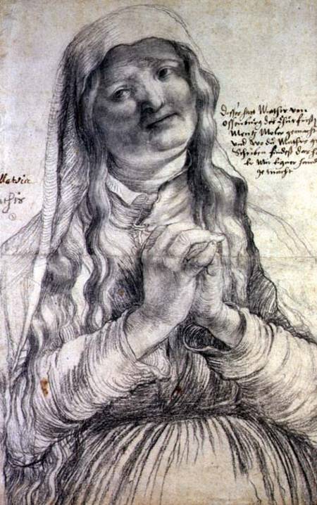 An Elderly Woman with Clasped Hands from Matthias Grunewald