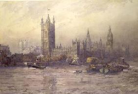 The Houses of Parliament, watercolour