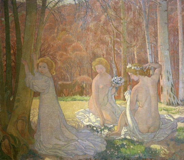 Figures in a spring landscape-Sacred grove from Maurice Denis