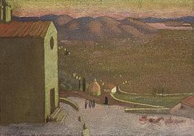 Italian landscape (view) of Cortona from Maurice Denis
