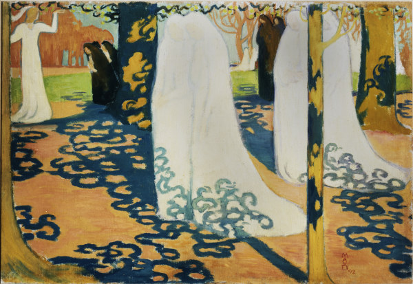 Maurice Procession under trees from Maurice Denis